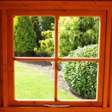 7x7 Shire Corner Shed - Pressure Treated - shiplap tongue and groove construction for added durability - opening joinery windows