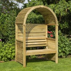 Rowlinson Modena Garden Arbour Seat - in situ, angle view