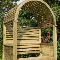 Rowlinson Modena Garden Arbour Seat - in situ, top view