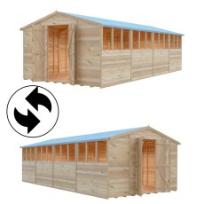 Shire 20 x 10 Shire Value Overlap Workshop Shed with Double Doors