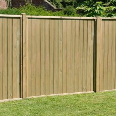 6ft High Forest Vertical Tongue and Groove Fence Panel - in situ