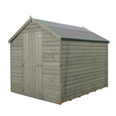 8x6 Shire Value Pressure Treated Overlap Shed - Windowless - door closed