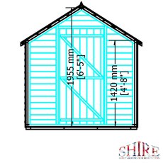 8x6 Shire Value Pressure Treated Overlap Shed - Windowless - internal dimensions