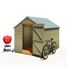8x6 Shire Value Pressure Treated Overlap Shed - Windowless - lifestyle