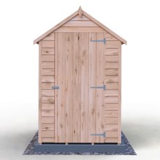 6x4 Shire Value Overlap Windowless Shed - isolated front view