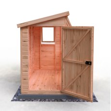 8x6 Shire Iceni Potting Shed - Door in Left Hand Side - isolated front view, doors open