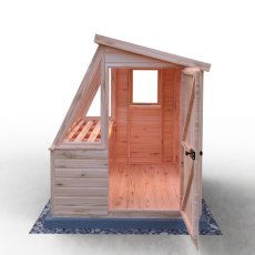 8x6 Shire Iceni Potting Shed - Door in Right Hand Side - isolated front view, doors open