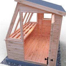 8x6 Shire Iceni Potting Shed - Door in Right Hand Side - isolated internal view