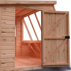 8x8 Shire Iceni Potting Shed - Door in Left Hand Side - isolated internal view