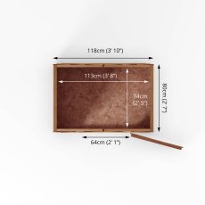 4x3 Mercia Overlap Apex Windowless Garden Shed - footprint