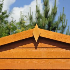 12x8 Shire Value Overlap Apex Garden Shed - No Windows - in situ, apex