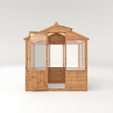 4x6 Mercia Traditional Wooden Greenhouse - isolated front view