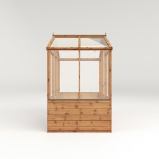 4x6 Mercia Traditional Wooden Greenhouse - isolated side view