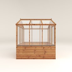 6x6 Mercia Traditional Wooden Greenhouse - isolated side view