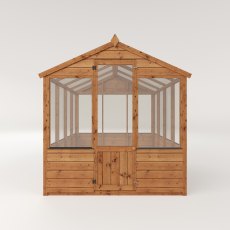 8x6 Mercia Traditional Wooden Greenhouse - isolated front view