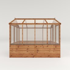 8x6 Mercia Traditional Wooden Greenhouse - isolated side view