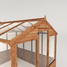 8x6 Mercia Traditional Wooden Greenhouse - isolated framing