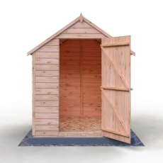 7x5 Shire Value Overlap Shed - isolated front view, door open