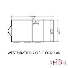 7x13 Shire Lambeth Summerhouse - footprint
