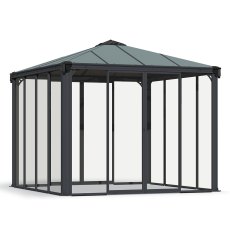 Palram 10 x 10 Palram Canopia Ledro 3000 Enclosed Garden Gazebo (3.00m x 3.00m)