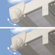 10 x 10 (3.00m x 3.05m) Palram Canopia Feria Patio Cover White With Clear Panels - gutter