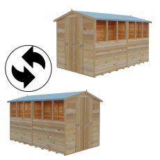 12x6 Shire Value Overlap Shed - interchangeable