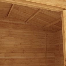 5mx3m Mercia Retreat Log Cabin (28mm to 44mm Logs) - internal view of roof