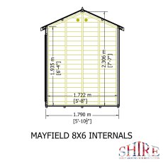 8x6 Shire Mayfield Summerhouse - internal images