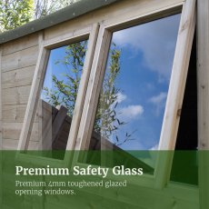 10 x 8 Forest Timberdale Shiplap Apex Shed With Lean-To - Premium Safety Glass