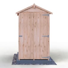 3x5 Shire Value Overlap Windowless Shed, isolated front view