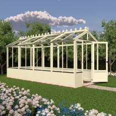 6 X 16 Shire Holkham Wooden Greenhouse - green