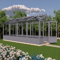 6 X 16 Shire Holkham Wooden Greenhouse - mauve