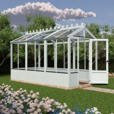 6 x 12 Shire Holkham Wooden Greenhouse - blue