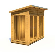 8x4 Shire Lela Pent Summerhouse - isolated left hand side view