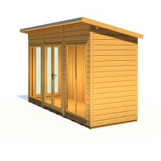 12x4 Shire Lela Pent Summerhouse - isolated RHS angle view