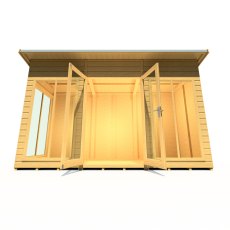 12x4 Shire Lela Pent Summerhouse - isolated bottom angle view