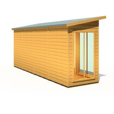 16x4 Shire Lela Pent Summerhouse - isolated back angle view