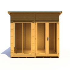 8x6 Shire Lela Pent Summerhouse - isolated front view, doors closed