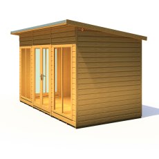 12x6 Shire Lela Pent Summerhouse - isolated RHS angle view