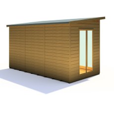 12x6 Shire Lela Pent Summerhouse - isolated back angle view