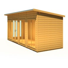 16x6 Shire Lela Pent Summerhouse - isolated RHS angle view