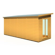 16x6 Shire Lela Pent Summerhouse - isolated back angle view