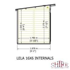 16x6 Shire Lela Pent Summerhouse - internal view