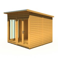 8x8 Shire Lela Pent Summerhouse - isolated right side angle view