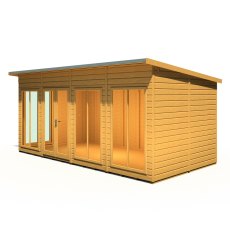 16x8 Shire Lela Pent Summerhouse - isolated RHS angle view