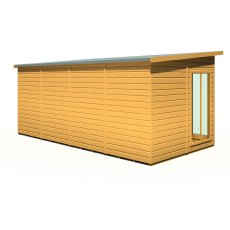 16x8 Shire Lela Pent Summerhouse - isolated back angle view