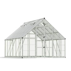 10x12 Palram Canopia Balance Greenhouse - Silver - isolated angle view