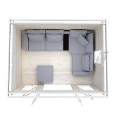 10Gx13 Shire Emneth Pent Log Cabin In 19mm Logs - isolated top view