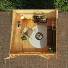 3m x 3m Mercia Elite Pent Log Cabin - Top Down View