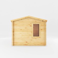 3mx3m Mercia Home Office Elite Reverse Apex Log Cabin  (28mm to 44mm Logs) - side elevation